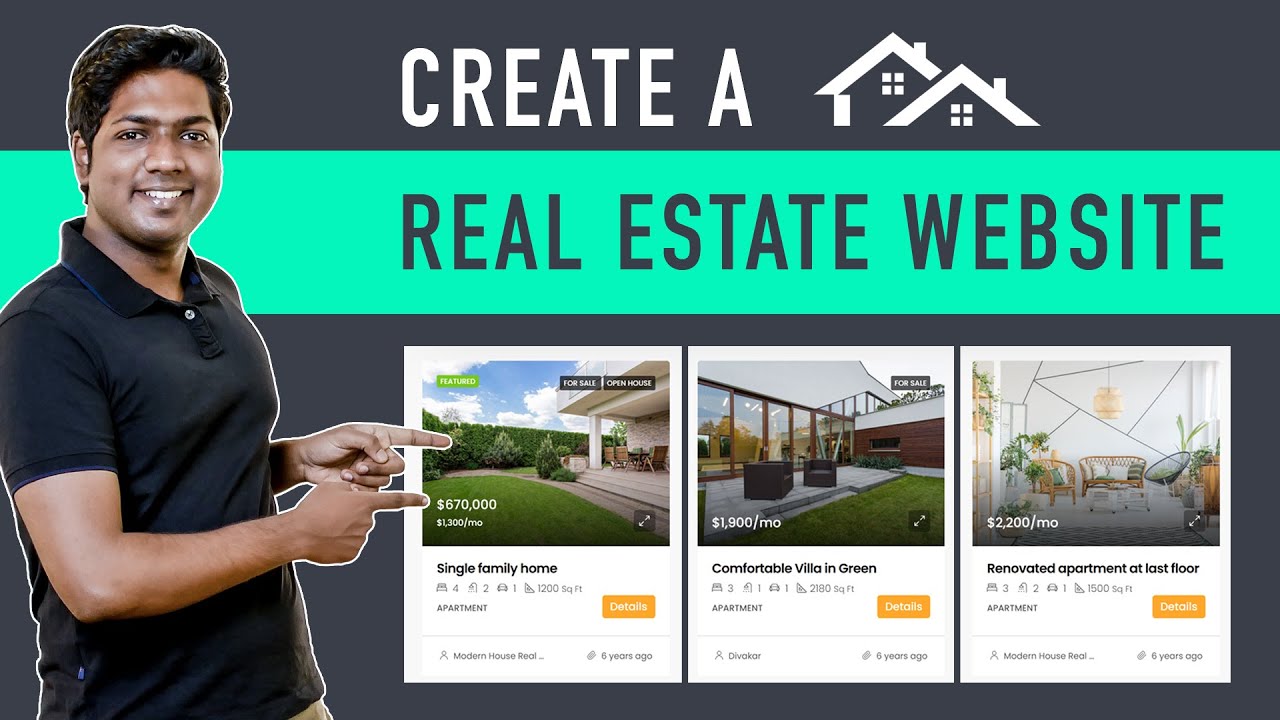 'Video thumbnail for How To Make A Real Estate Website With WordPress (in just 20 min)'