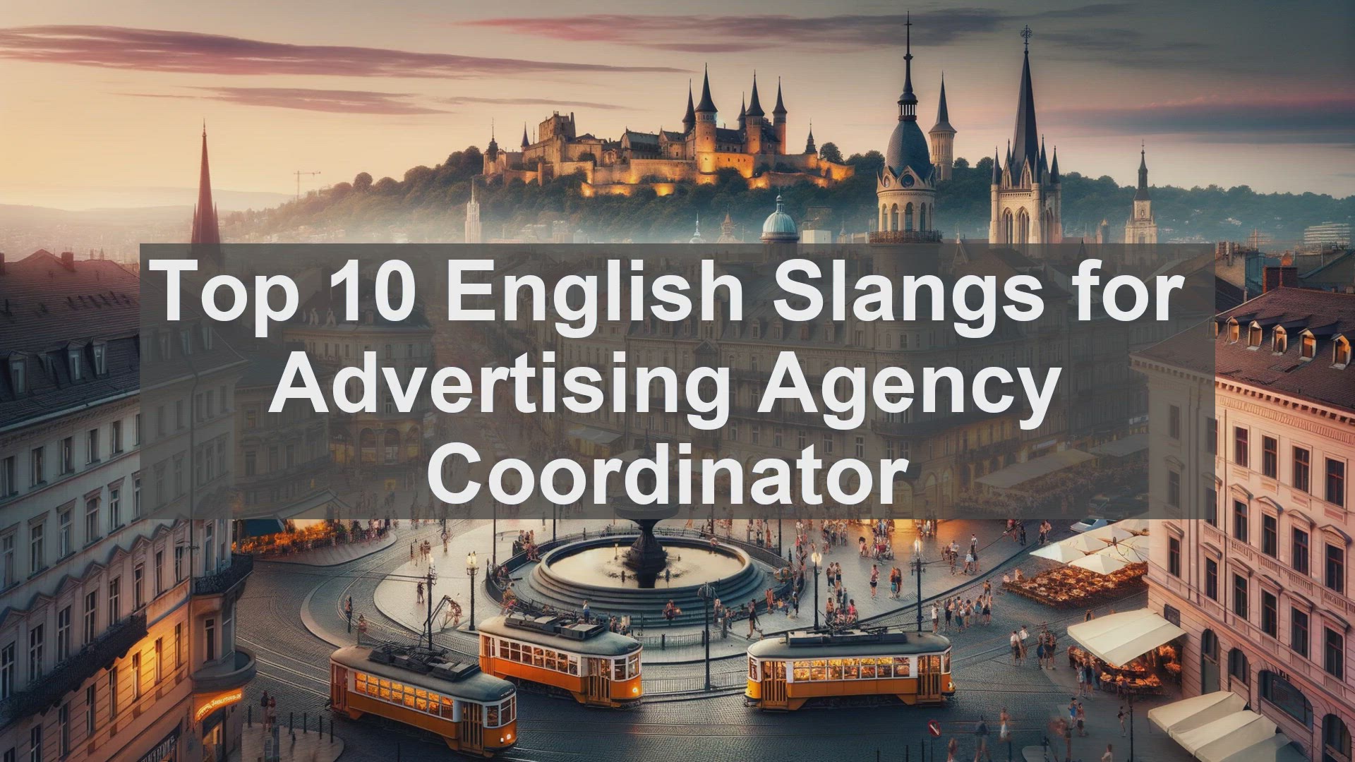 'Video thumbnail for Top 10 English Slangs for Advertising Agency Coordinator'