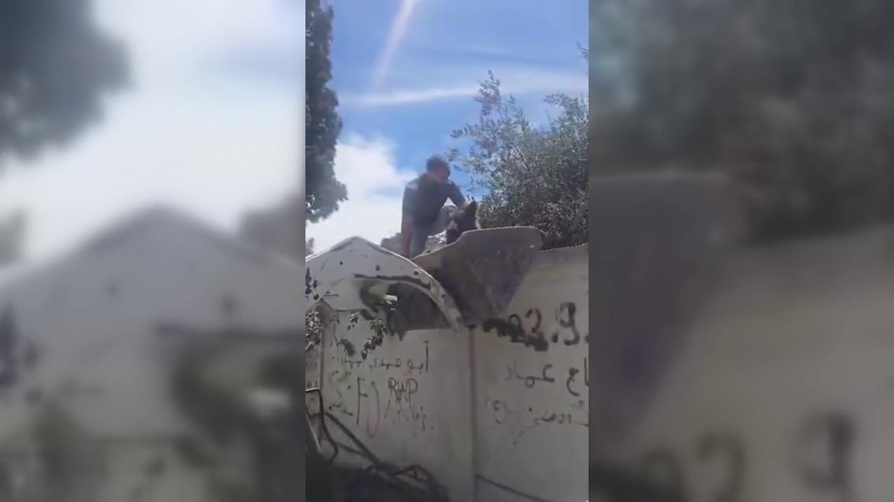 Video thumbnail for Lebanon: Residents Save Trapped Dog After Israeli Airstrike Hits Lebanese Town.