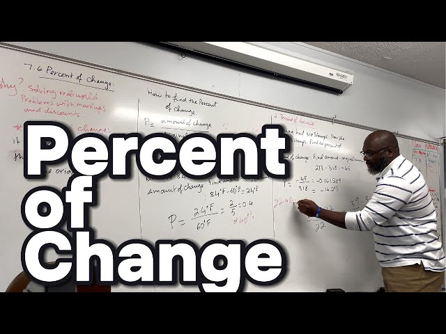 Video thumbnail for Percent Of Change, Mark ups and discounts