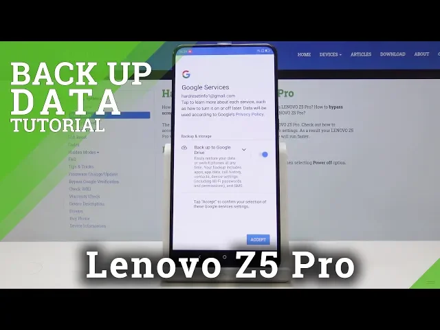 Video thumbnail for How to Backup Data in LENOVO Z5 Pro - Create Backup Account