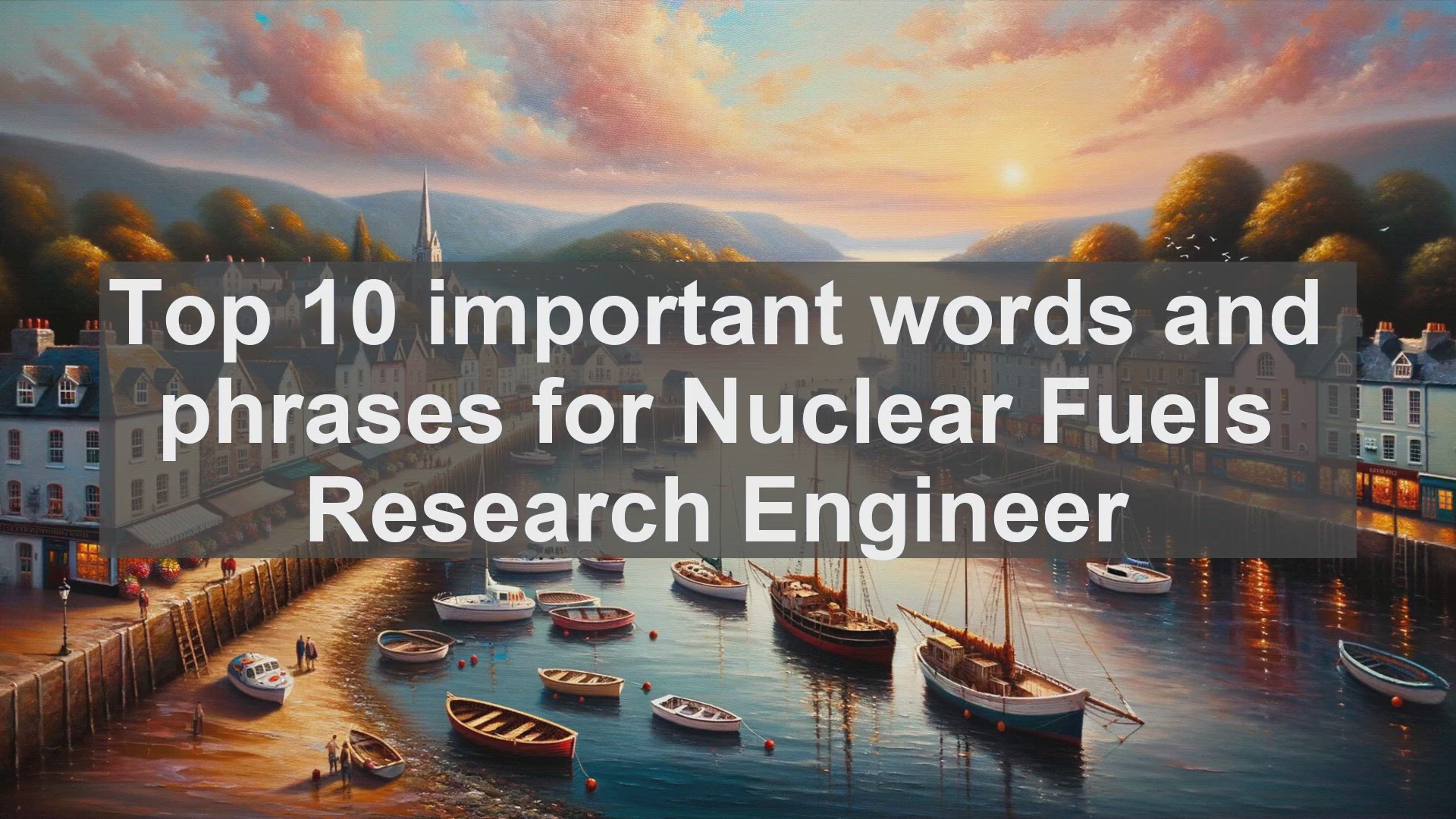 'Video thumbnail for Top 10 important words and phrases for Nuclear Fuels Research Engineer'