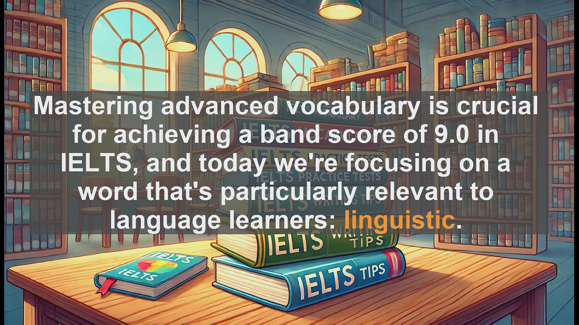 'Video thumbnail for 2000 Must Know IELTS 9.0 Vocabulary - IELTS Vocabulary: Understanding and Using 'Linguistic''