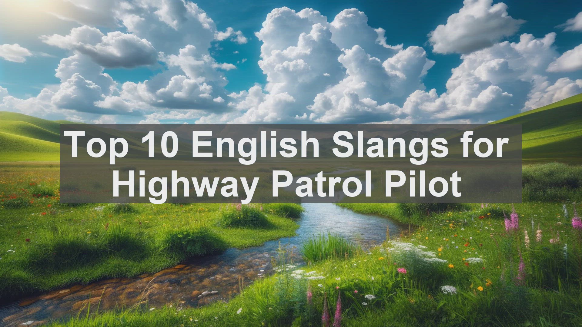 'Video thumbnail for Top 10 English Slangs for Highway Patrol Pilot'
