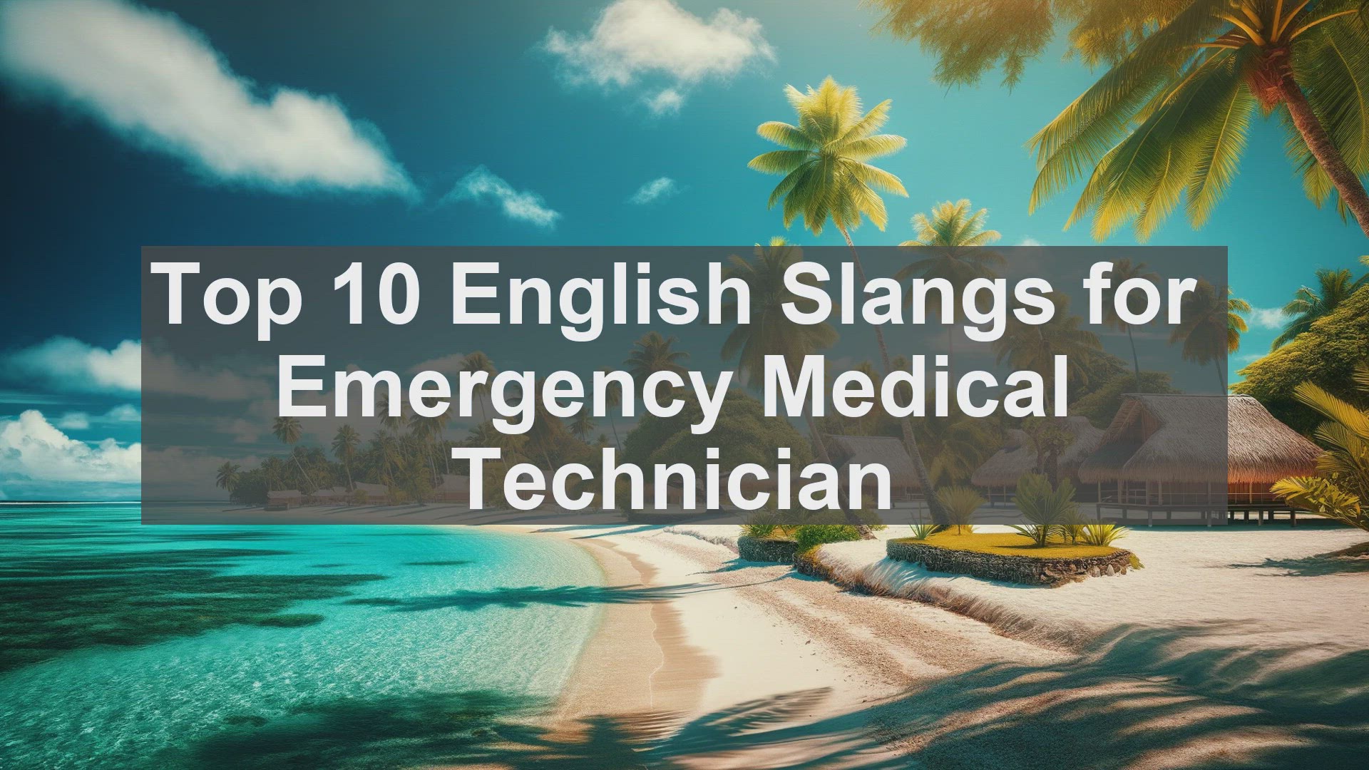 'Video thumbnail for Top 10 English Slangs for Emergency Medical Technician'