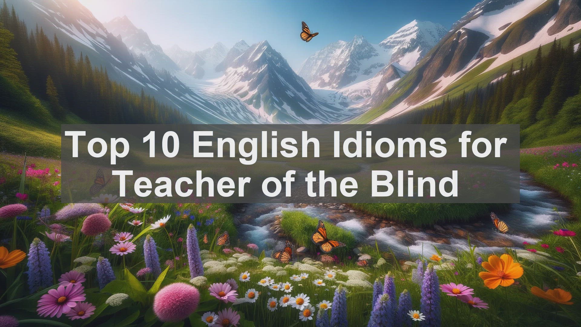 'Video thumbnail for Top 10 English Idioms for Teacher of the Blind'