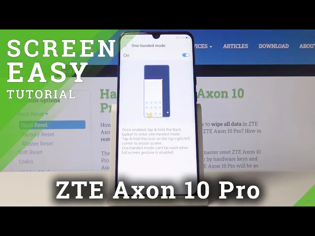 Video thumbnail for How to Activate One-Hand Mode in ZTE Axon 10 Pro – One-Handed Feature