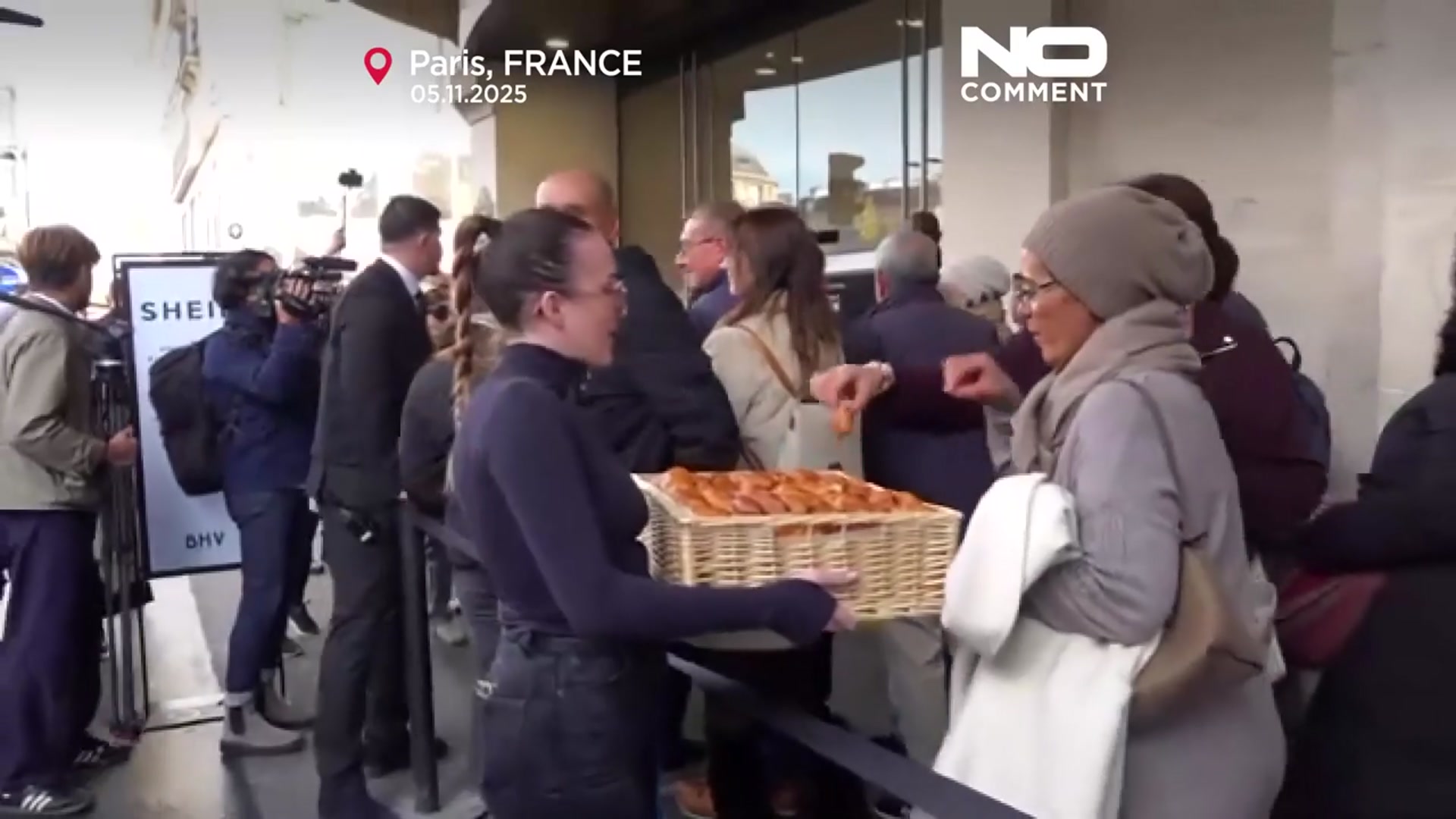 'Video thumbnail for Protests and crowds as Shein opens first permanent store in Paris'