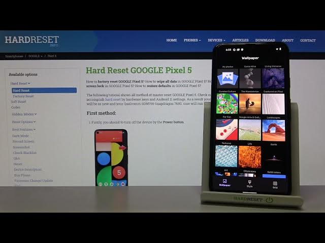 Video thumbnail for How to Find Wallpaper on GOOGLE Pixel 5 - Change Wallpaper