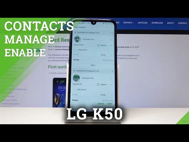 Video thumbnail for How to Add Picture to Contact in LG K50 - Personalize Contact Profile