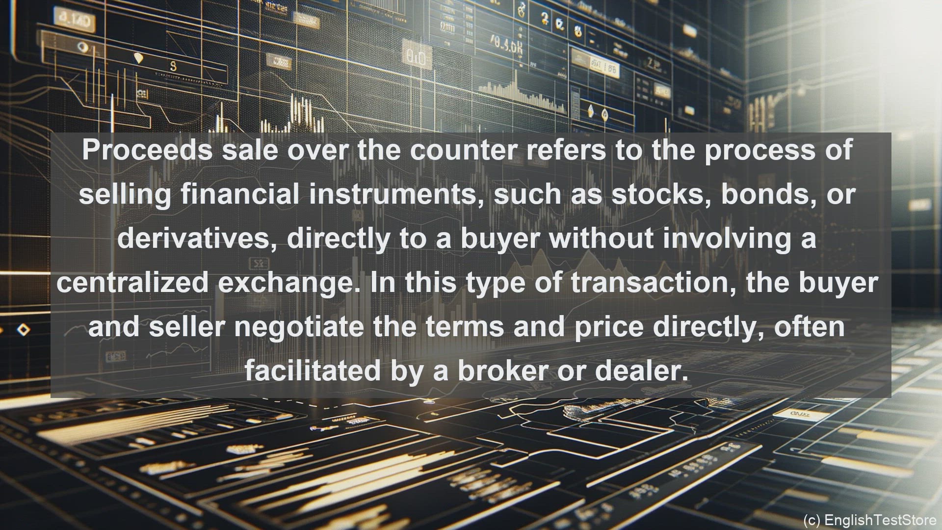 'Video thumbnail for Proceeds sale over the counter in economics and finance'