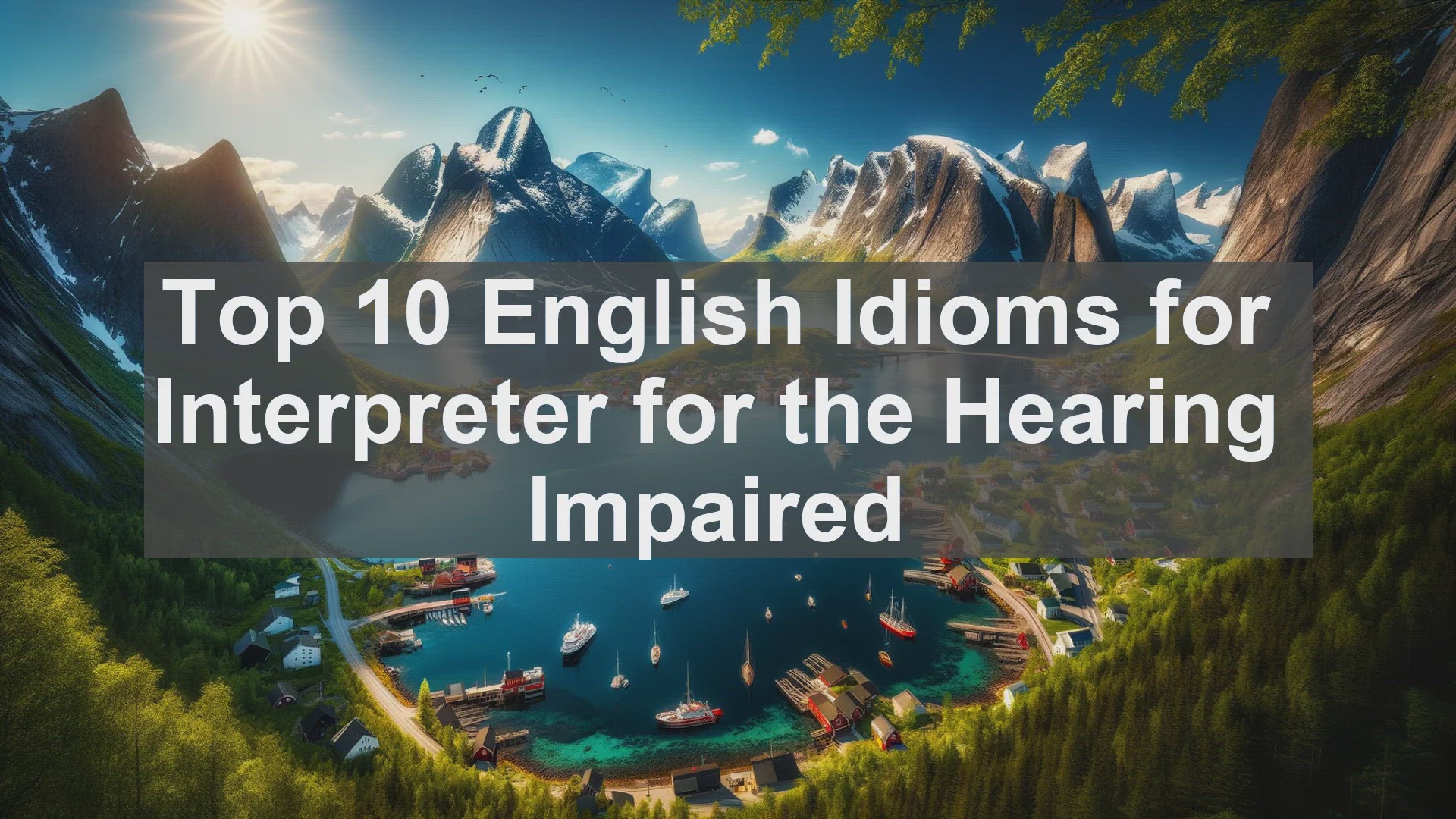 'Video thumbnail for Top 10 English Idioms for Interpreter for the Hearing Impaired'