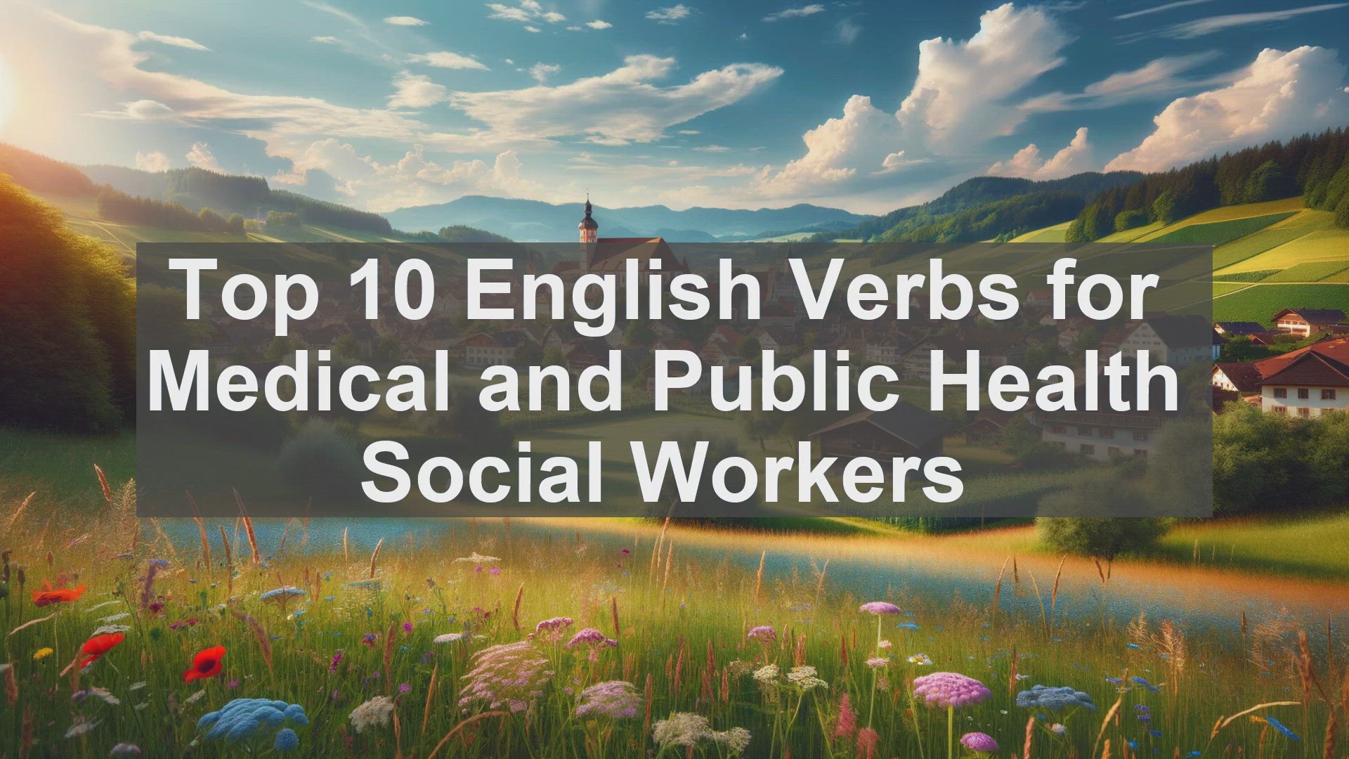 'Video thumbnail for Top 10 English Verbs for Medical and Public Health Social Workers'