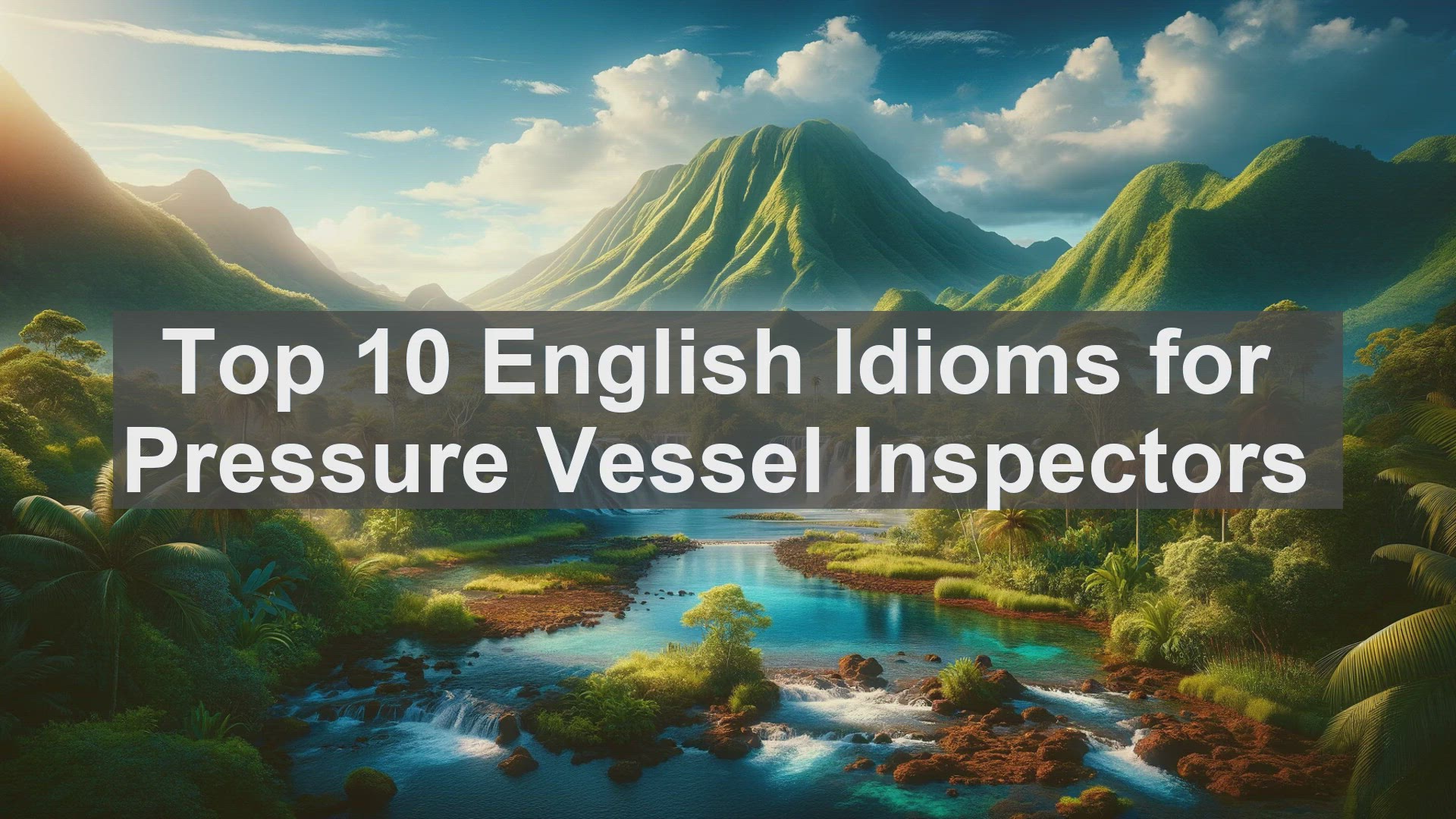 'Video thumbnail for Top 10 English Idioms for Pressure Vessel Inspectors'