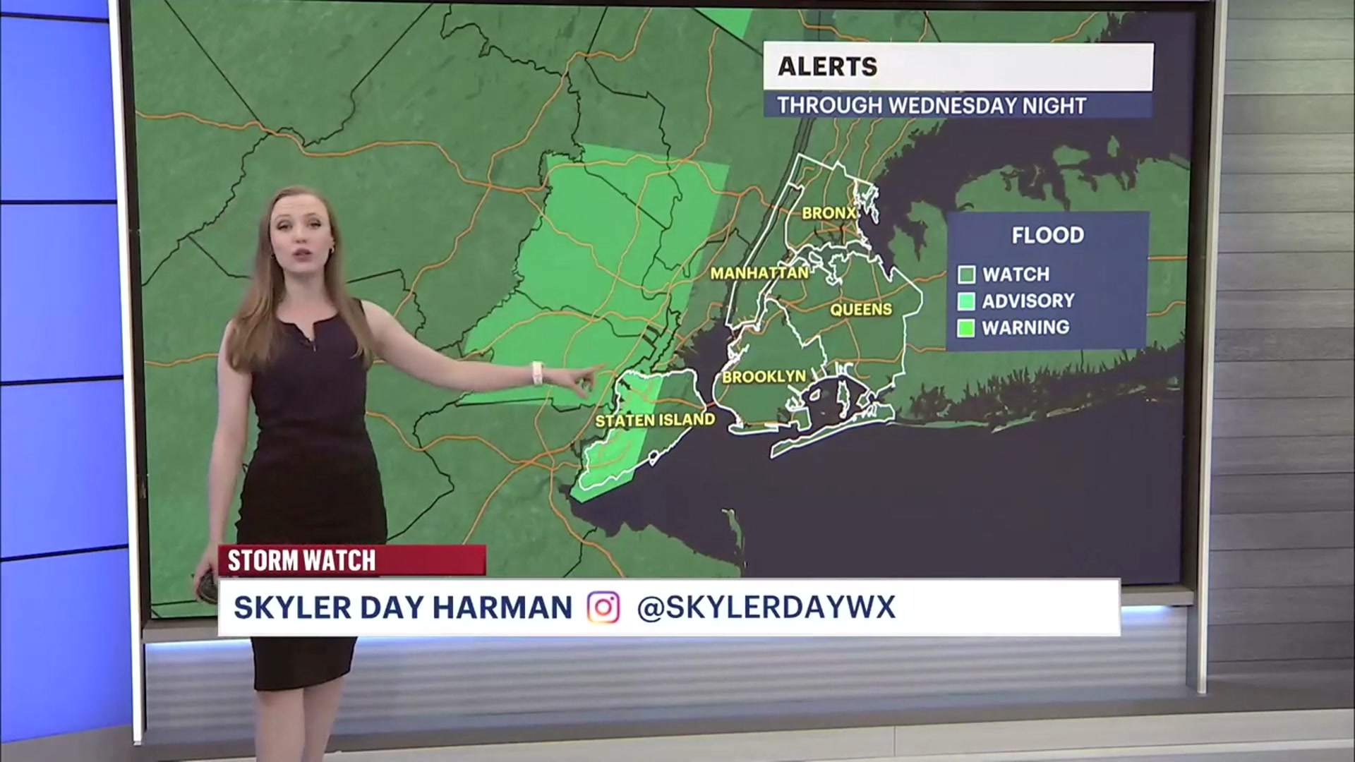 Video thumbnail for STORM WATCH: Flooding possible during overnight downpours in the Bronx