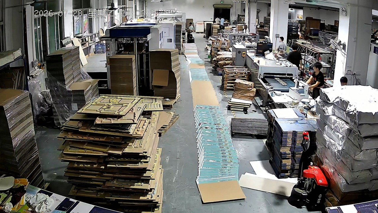 Video thumbnail for Cardboard Tower Crash Sparks Factory Chaos