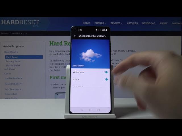 Video thumbnail for Add Camera Watermark in Camera Additional Settings - OnePlus 8