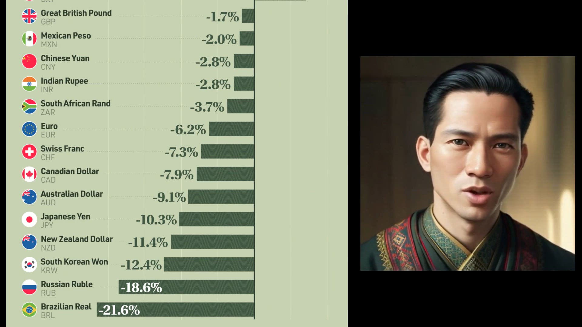 Video thumbnail for The U.S. Dollar Against Major Currencies (2025)