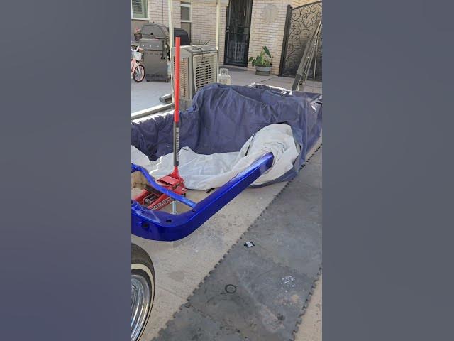 Video thumbnail for 1966 chevy impala  partial wrapped  frame cobalt blue candy aka sweet as kandy