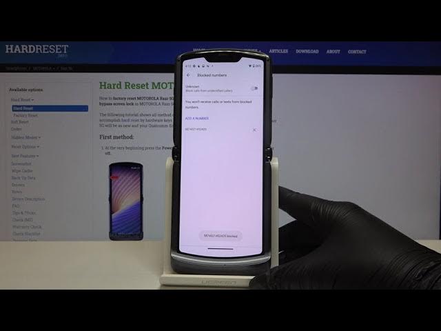 Video thumbnail for How to Block Contact in MOTOROLA Razr 5G – Create Blacklist