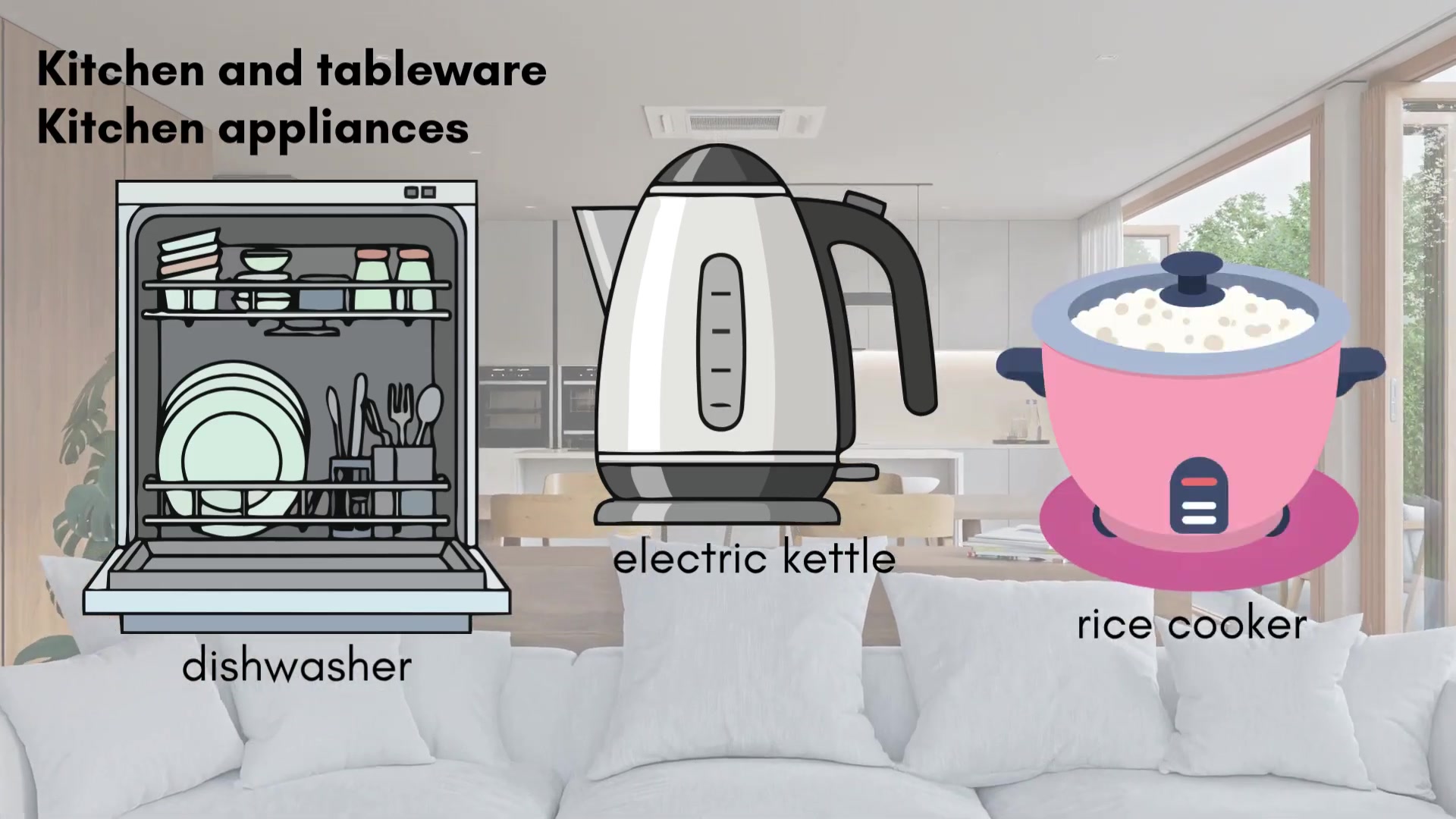 Video thumbnail for Everyday Kitchen Vocabulary 🏡 Visual Dictionary with Spelling & Pronunciation Full Guide