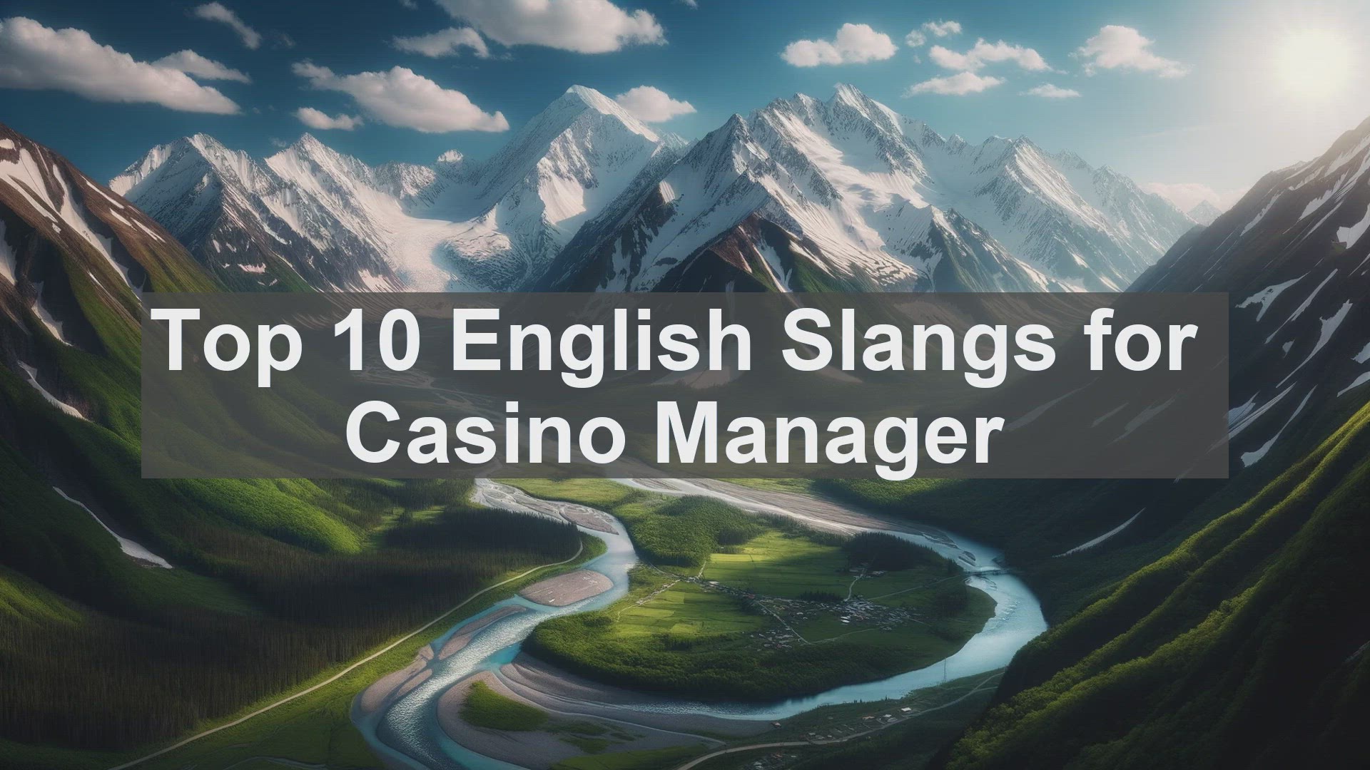 'Video thumbnail for Top 10 English Slangs for Casino Manager'