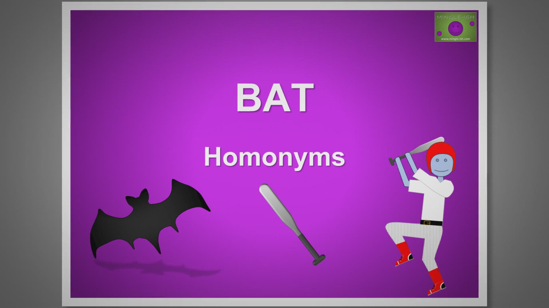 'Video thumbnail for Bat and Its Meanings: Homonyms Explained ?⚾'