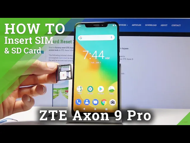 Video thumbnail for How to Insert Nano SIM Card to ZTE Axon 9 Pro – Input Micro SD Card