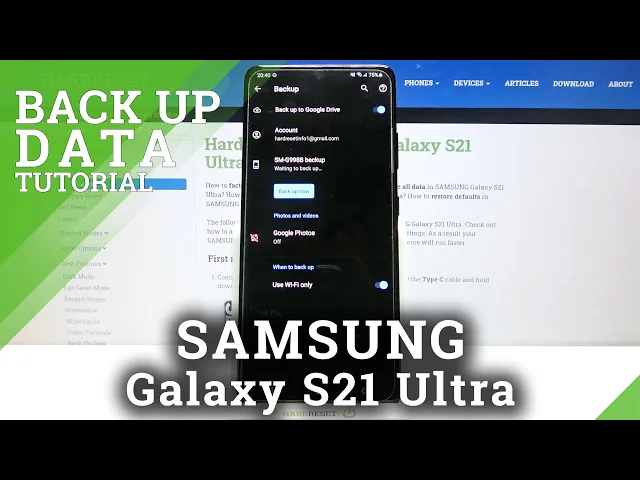 Video thumbnail for How to Create Google Backup in SAMSUNG Galaxy S21 Ultra – Backup Data