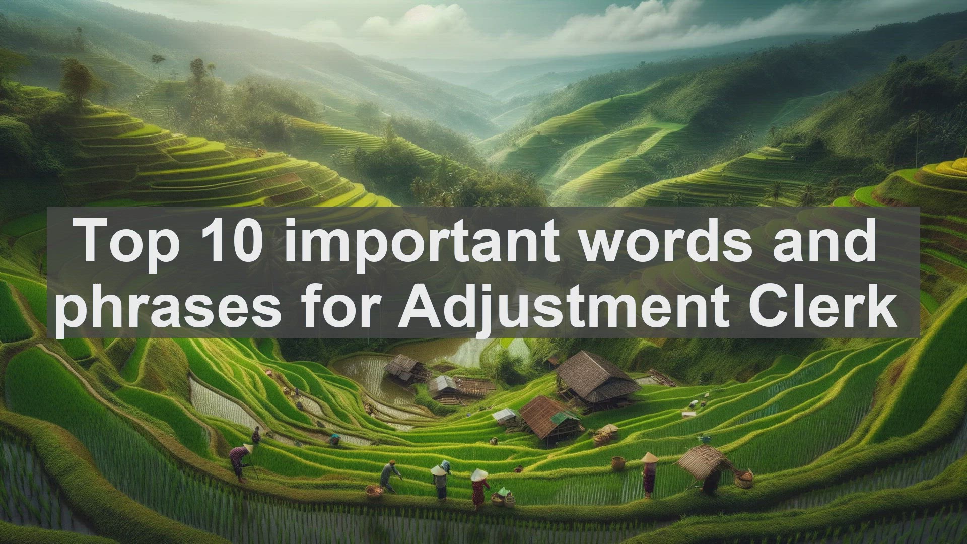 'Video thumbnail for Top 10 important words and phrases for Adjustment Clerk'