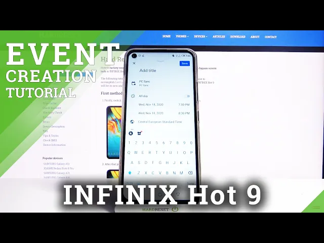 Video thumbnail for How to Create Event in Calendar on Infinix Hot 9 – Customize Event