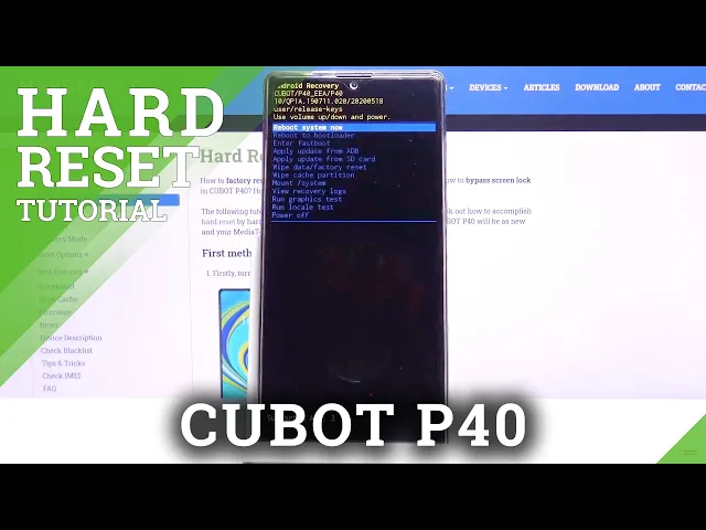 Video thumbnail for How to Factory Reset in CUBOT P40 – Erase Personal Data