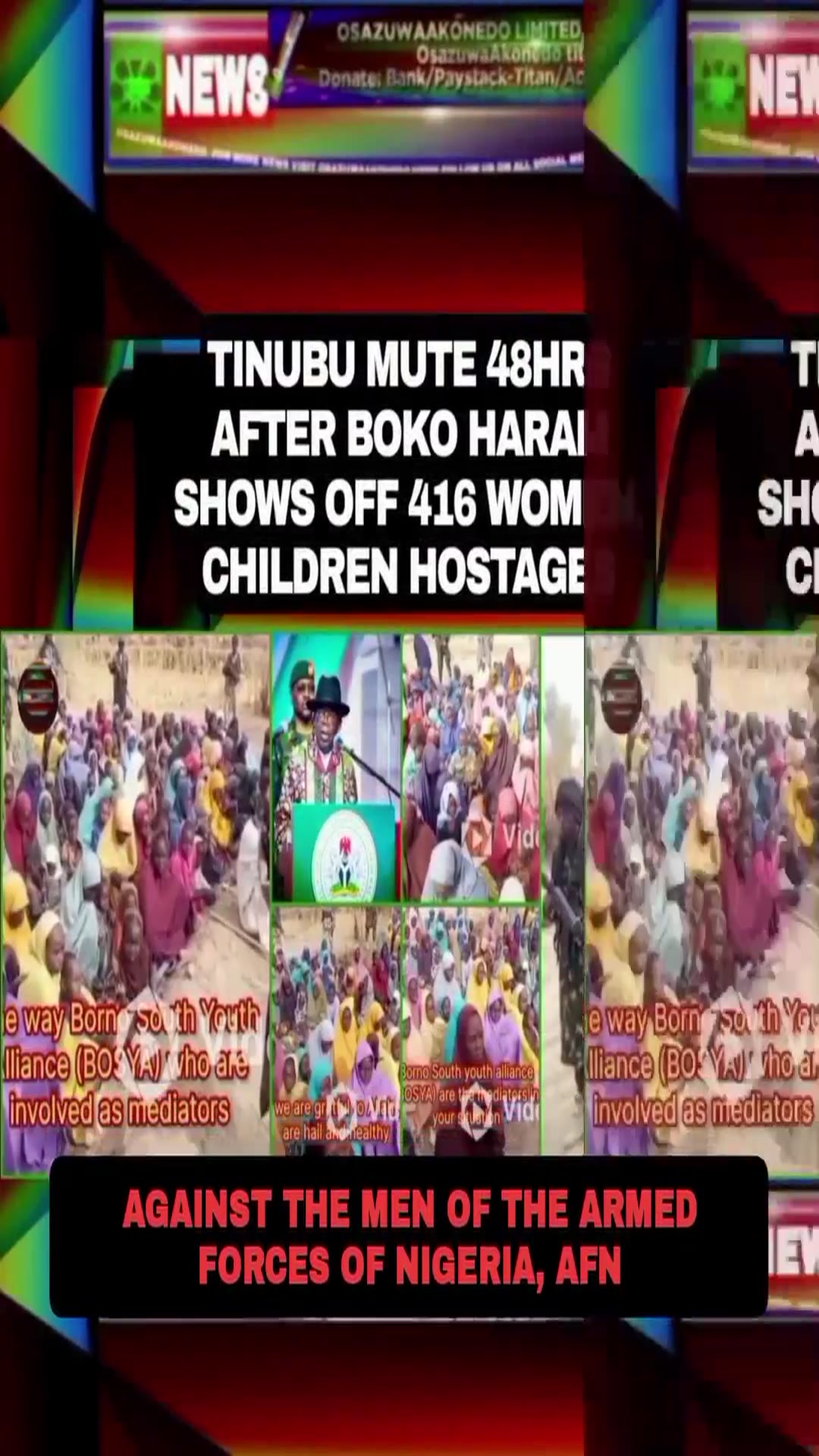 Video thumbnail for Tinubu Mute 48hrs After Boko Haram Shows Off 416 Women, Children Hostages