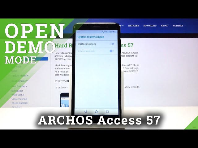 Video thumbnail for How to Enable Demo Mode in ARCHOS Access 57 – Find Demo Mode