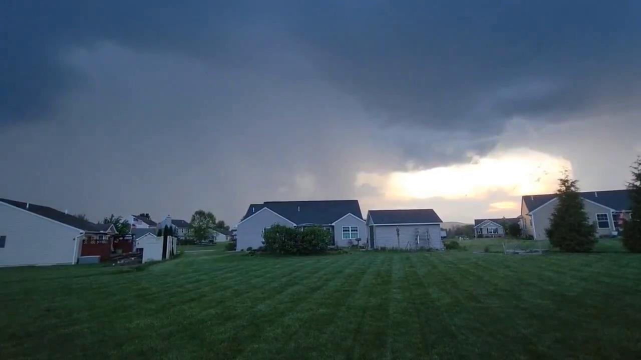 Video thumbnail for US: Dark Storm Clouds Roll Over Pennsylvania Suburb as Severe Weather Approaches.