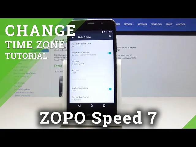 Video thumbnail for How to Set Up Date & Time on Zopo Speed 7 - Date & Time Zone
