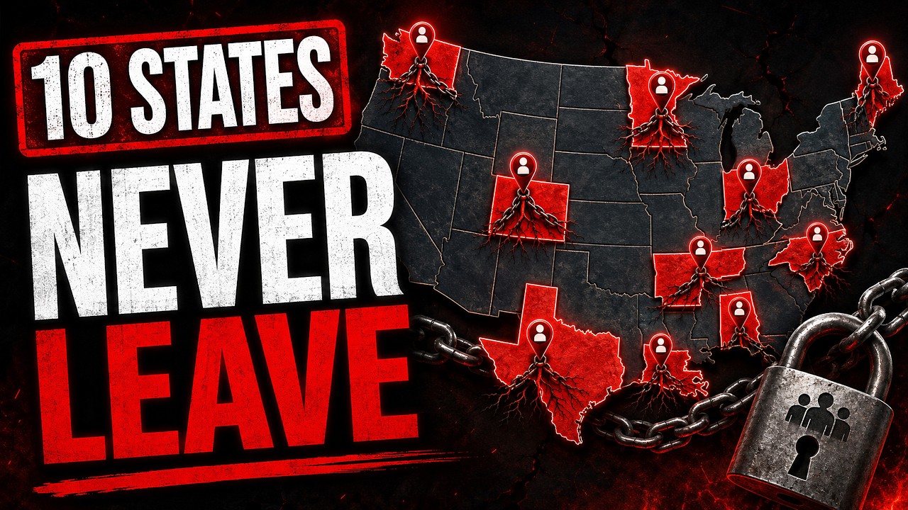 Video thumbnail for 10 States That Have the Highest Percentage of Residents Who Never Leave