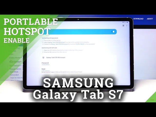 Video thumbnail for How to Enable Portable Hotspot on SAMSUNG Galaxy Tab S7 – Share Wi-Fi