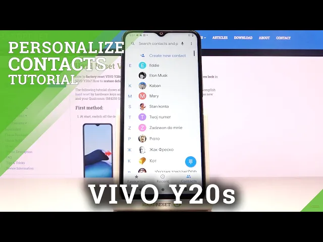 Video thumbnail for How to Personalize Contacts on VIVO Y20s – Add Photo to Contact