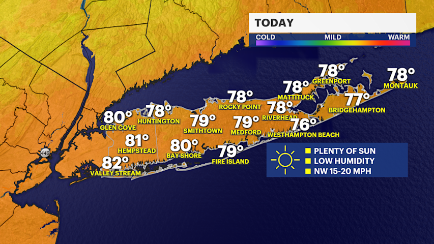Video thumbnail for A beautiful finish to the weekend on Long Island, but storms return mid-week