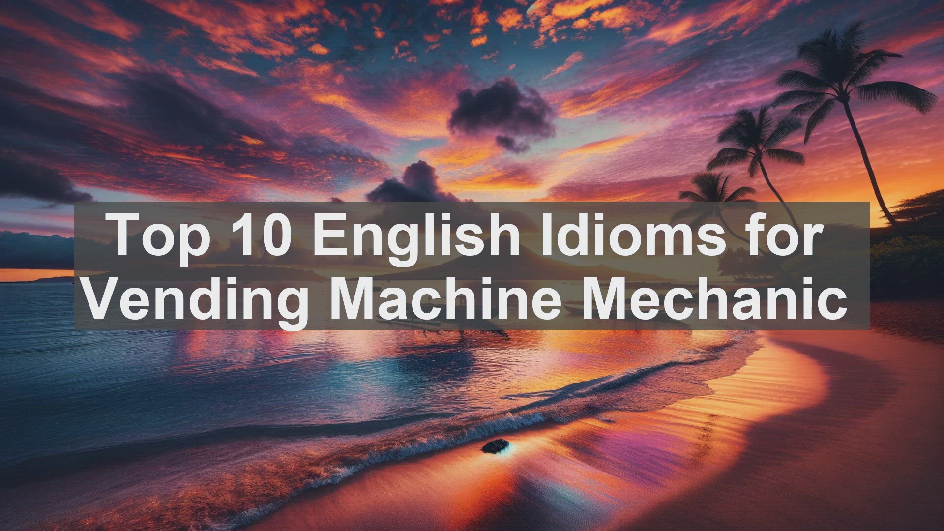 'Video thumbnail for Top 10 English Idioms for Vending Machine Mechanic'