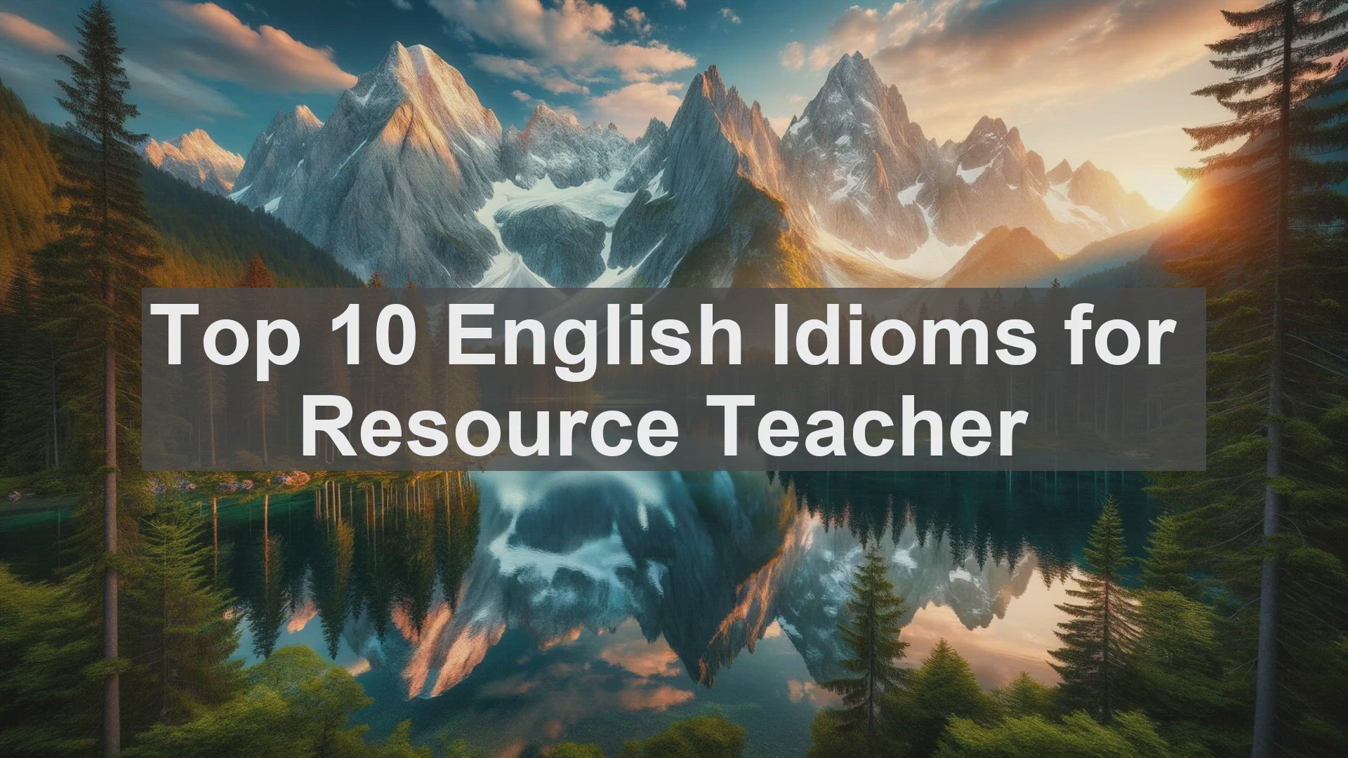'Video thumbnail for Top 10 English Idioms for Resource Teacher'