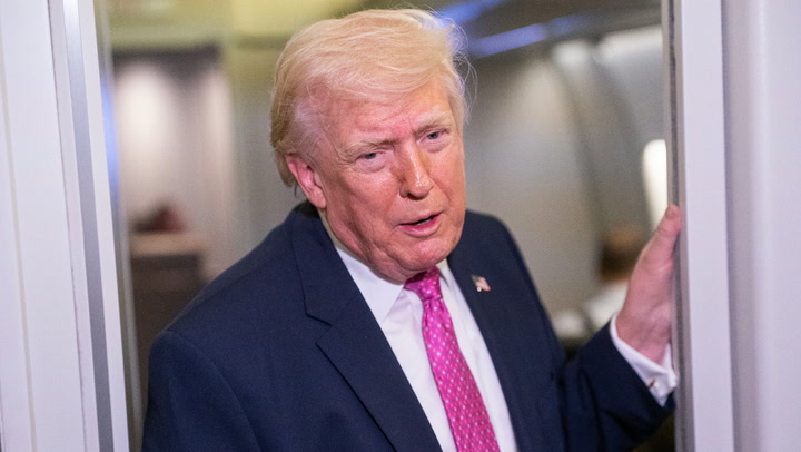 Video thumbnail for Trump's Freedom Fuel Lands in Detroit as Lawsuit Raises Questions