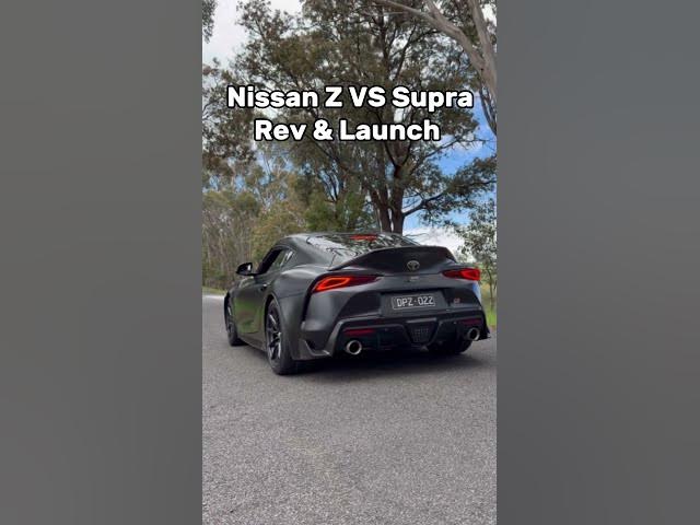 Video thumbnail for Nissan Z vs Toyota Supra - revs and launch battle!#NissanZ #ToyotaSupra #Revs #Launch #JDM