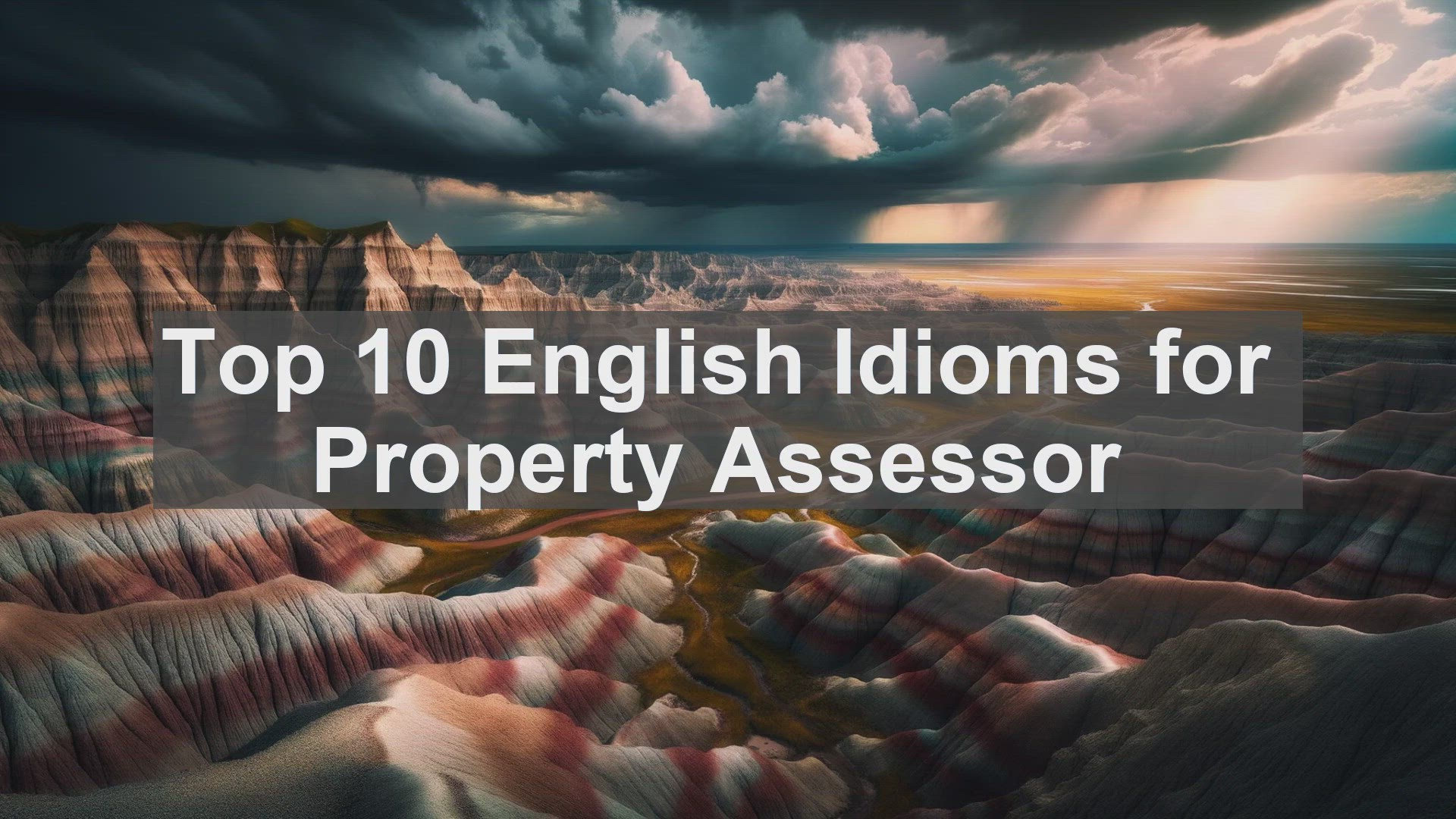 'Video thumbnail for Top 10 English Idioms for Property Assessor'