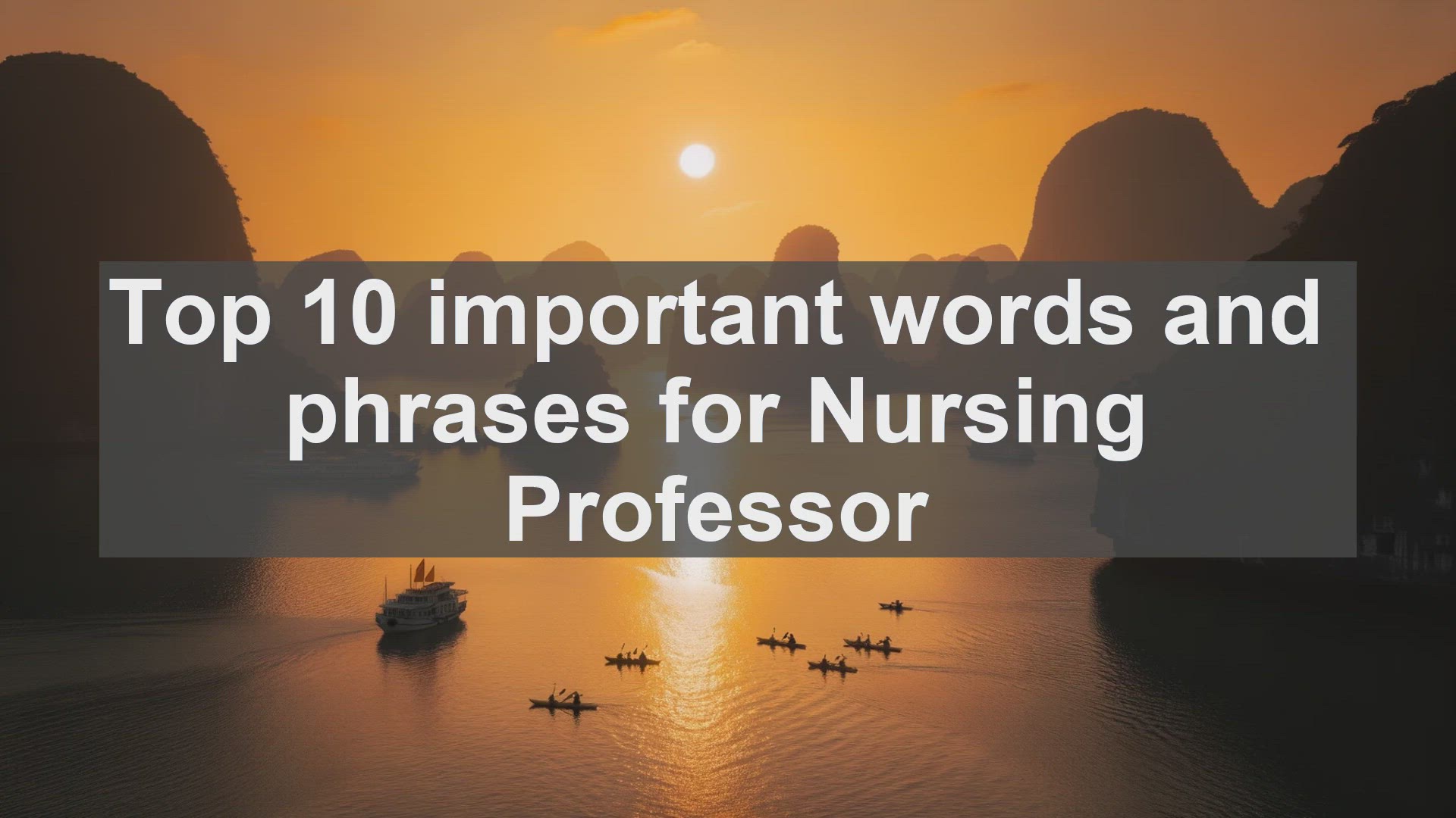 'Video thumbnail for Top 10 important words and phrases for Nursing Professor'