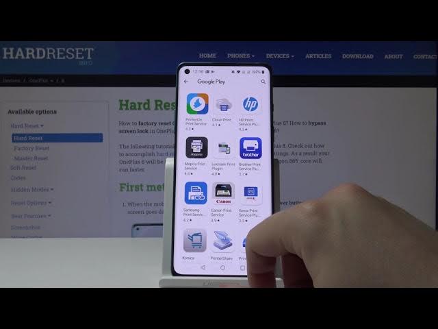 Video thumbnail for Connect Printer / Turn On Wireless Printing in OnePlus 8 - Use Bluetooth Devices