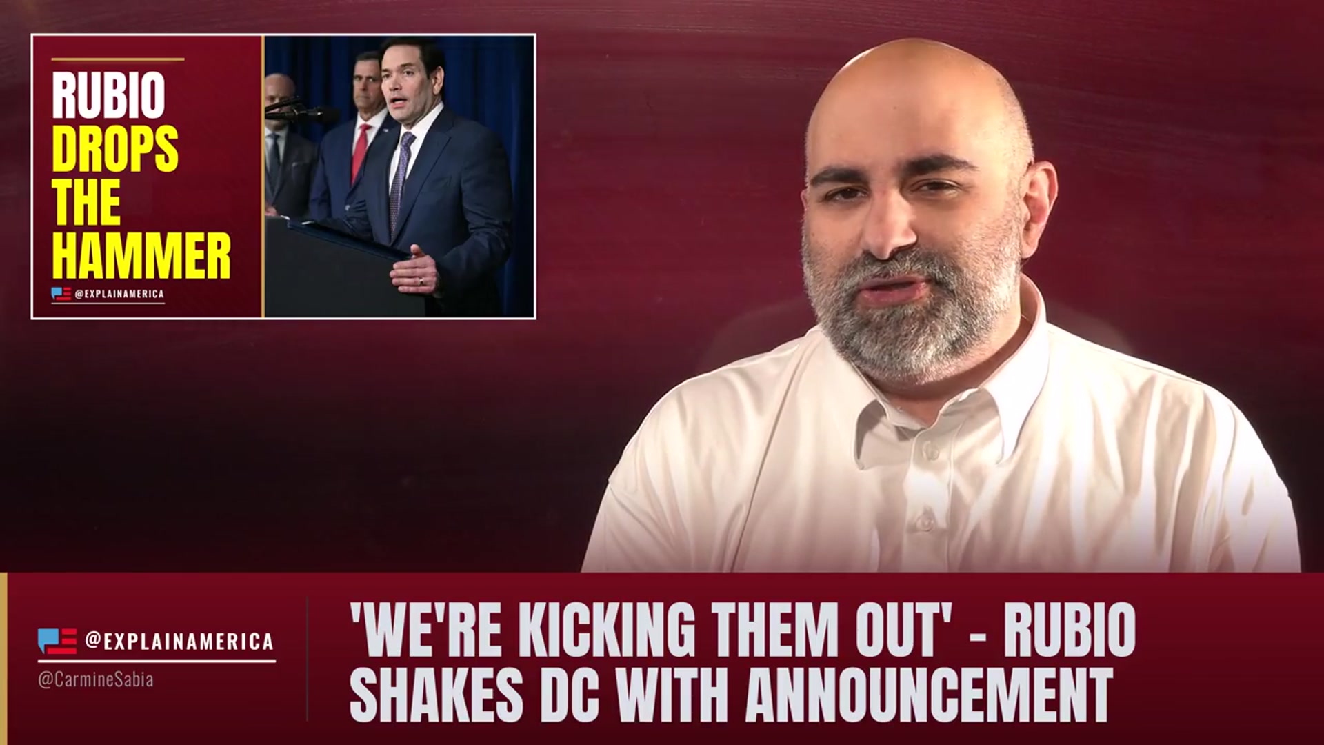 Video thumbnail for 'We're Kicking Them Out' - Rubio Shakes DC With Announcement