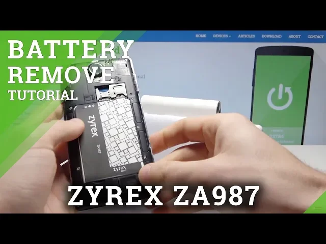Video thumbnail for How to Open Back Cover and Remove Battery in ZYREX ZA987 - Soft Reset