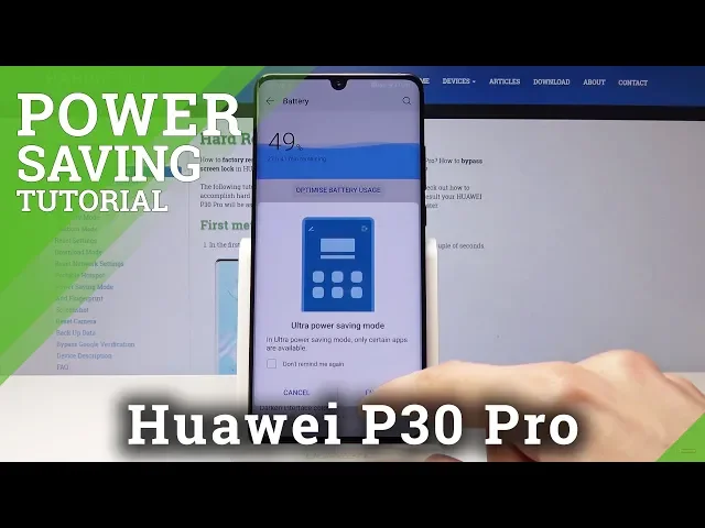 Video thumbnail for Power Saving Mode in HUAWEI P30 Pro - Battery Saver Tutorial